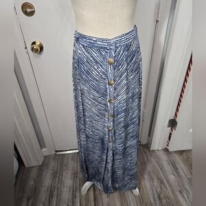 Robert Louis Maxi Skirt Sz Small Blur And White